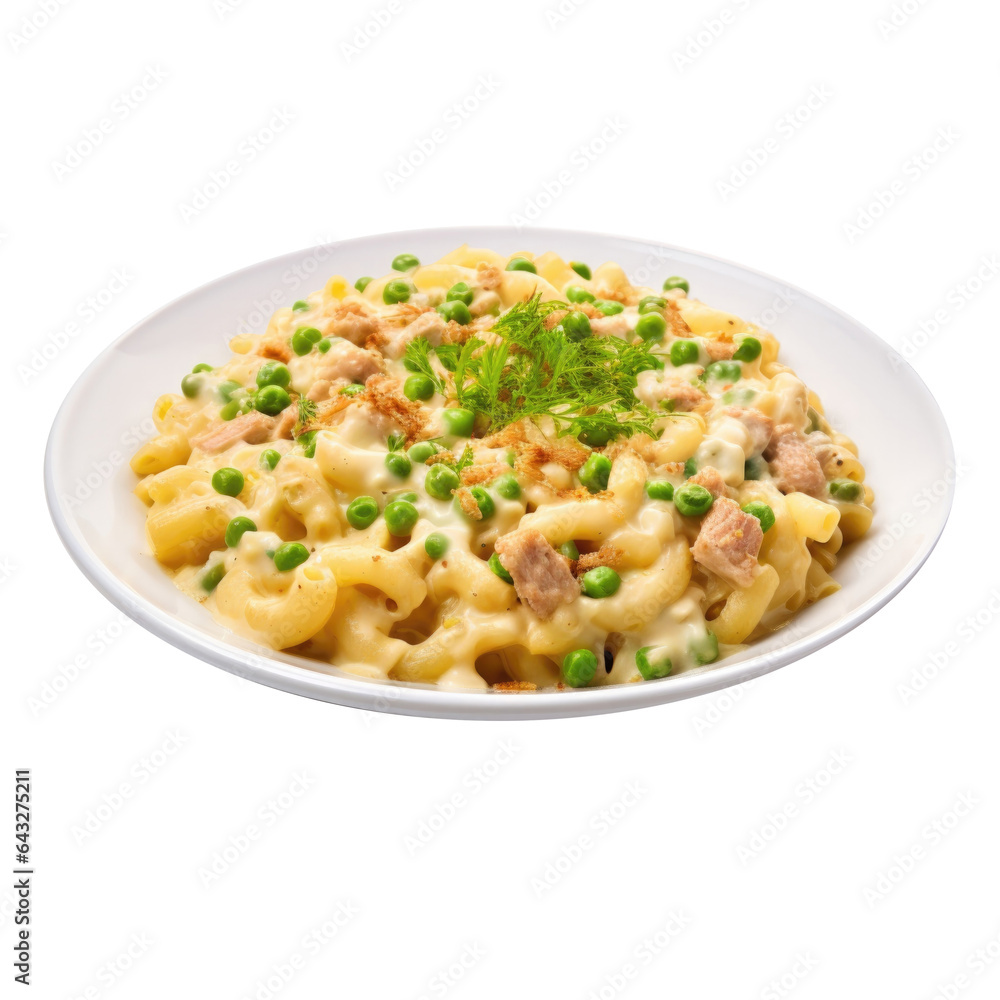 Plate of Tuna Casserole Isolated on a Transparent Background