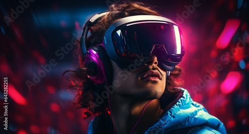 Man wearing a VR headset