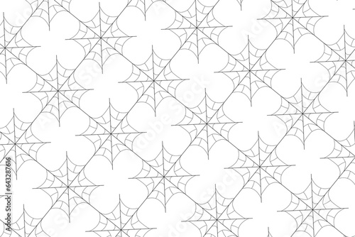 Spider web on white background halloween