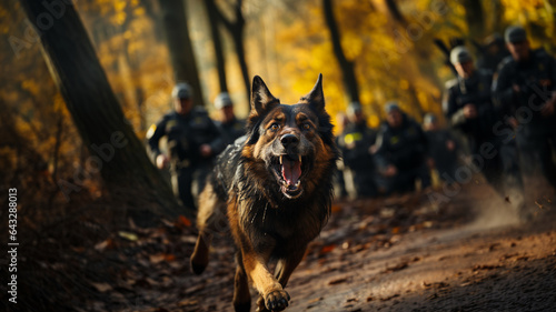 Police dog trained for special operations