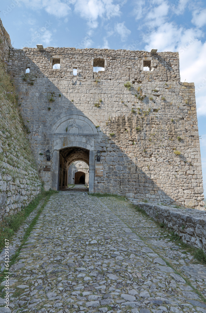 Medieval Rosafa Fortress Entrance in Skadar, Albania