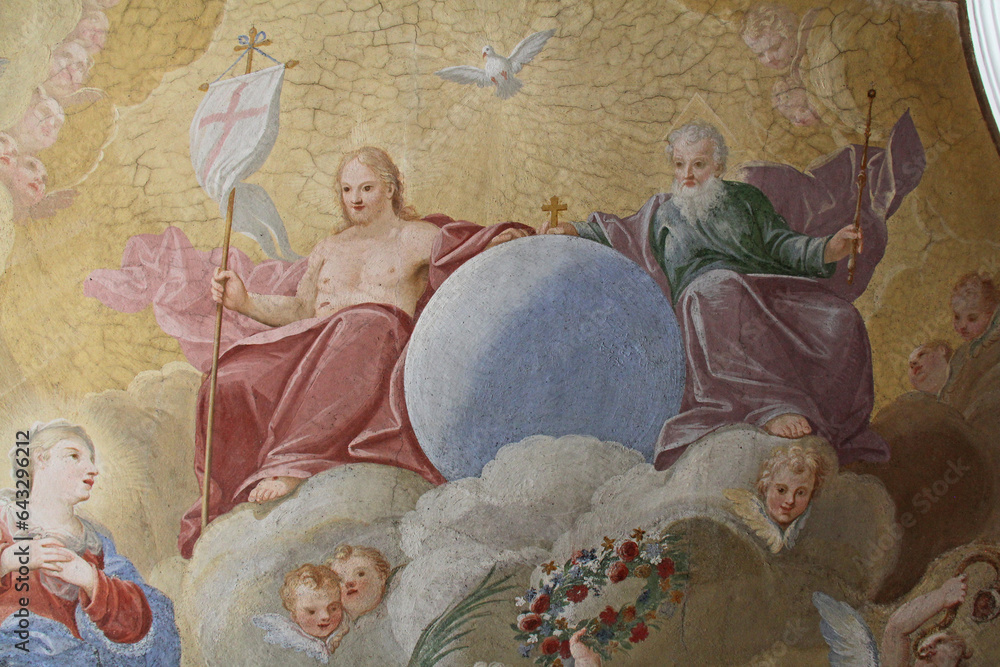 la Santissima Trinità; affresco nel  monastero di Santa Maria in Valle a Cividale del Friuli