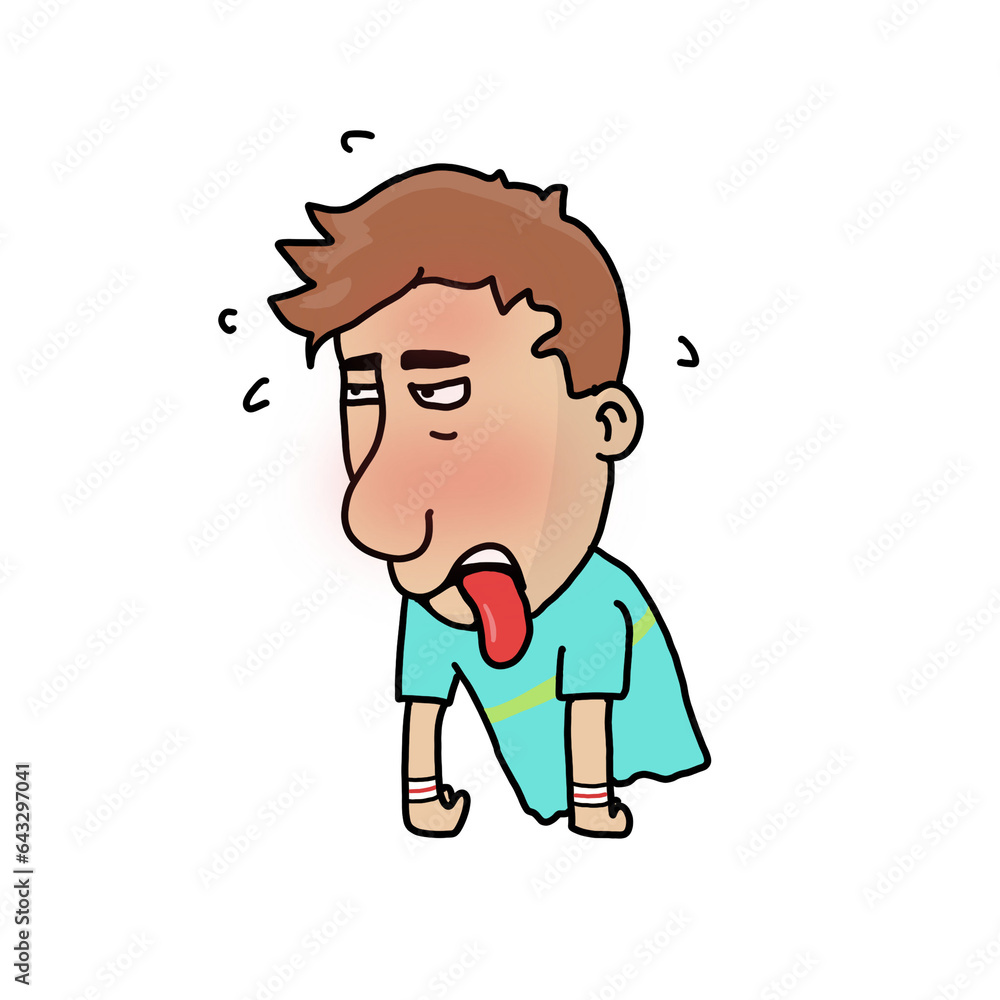 Gasping For Breath Aneorobic Respiration Science Illustration Drawing Educational Gasping For Breath Aneorobic Respiration Science Illustration Drawing Educational