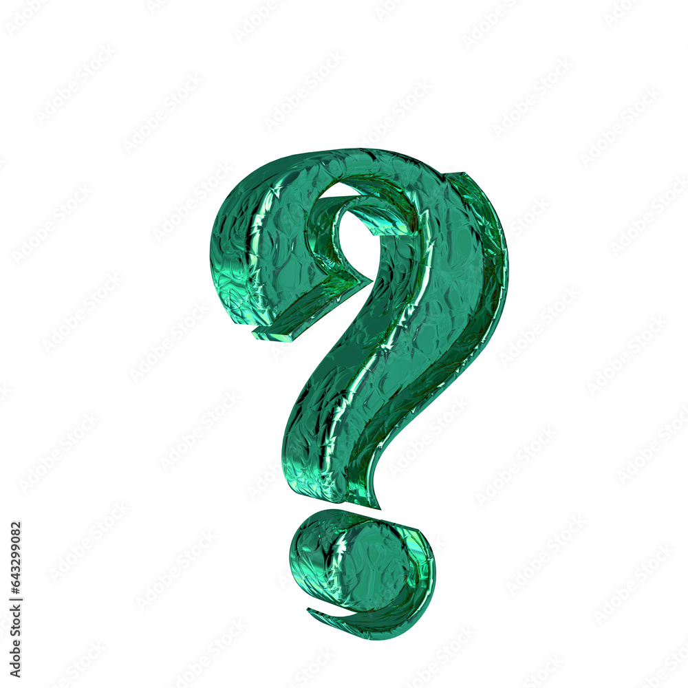 Fluted turquoise symbol. left side view Fluted turquoise symbol. left side view