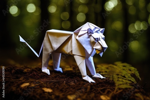 tiger in the night foresttiger in the night forest3 d rendering of a white cat with a christmas decoration photo