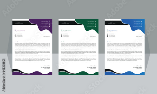  modern business and corporate letterhead template.