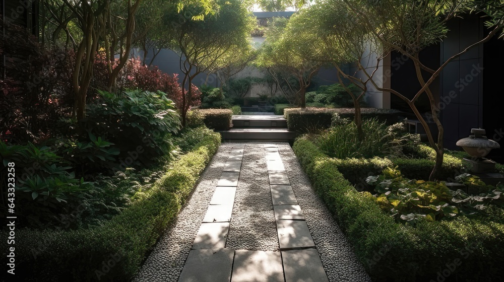 Harmonious Oasis: A Serene Pathway and Garden Retreat. Generative AI 5 Harmonious Oasis: A Serene Pathway and Garden Retreat. Generative AI 5