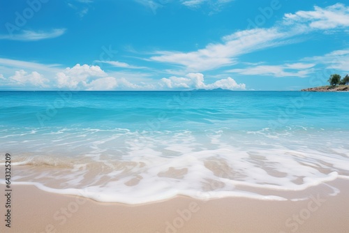 Beautiful beach and tropical sea. Nature composition and vibrant colors.