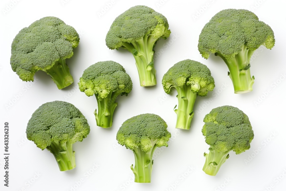 Fresh head of broccoli isolated on white background. Fresh head of broccoli isolated on white background.