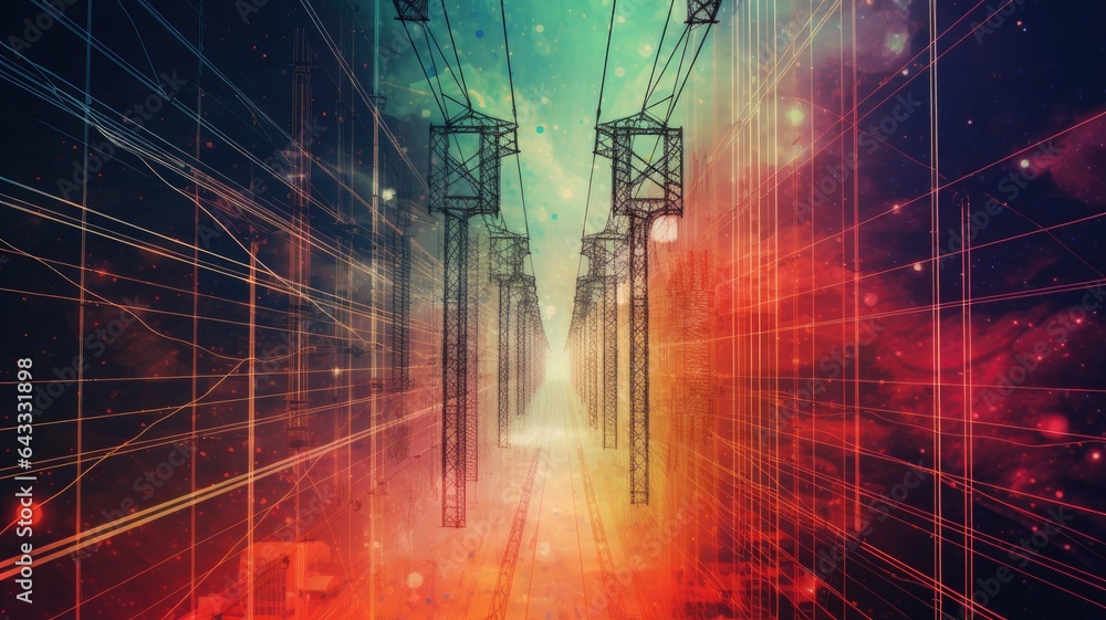 Telephone lines converging into a single point, representing the convergence of voice, data, and