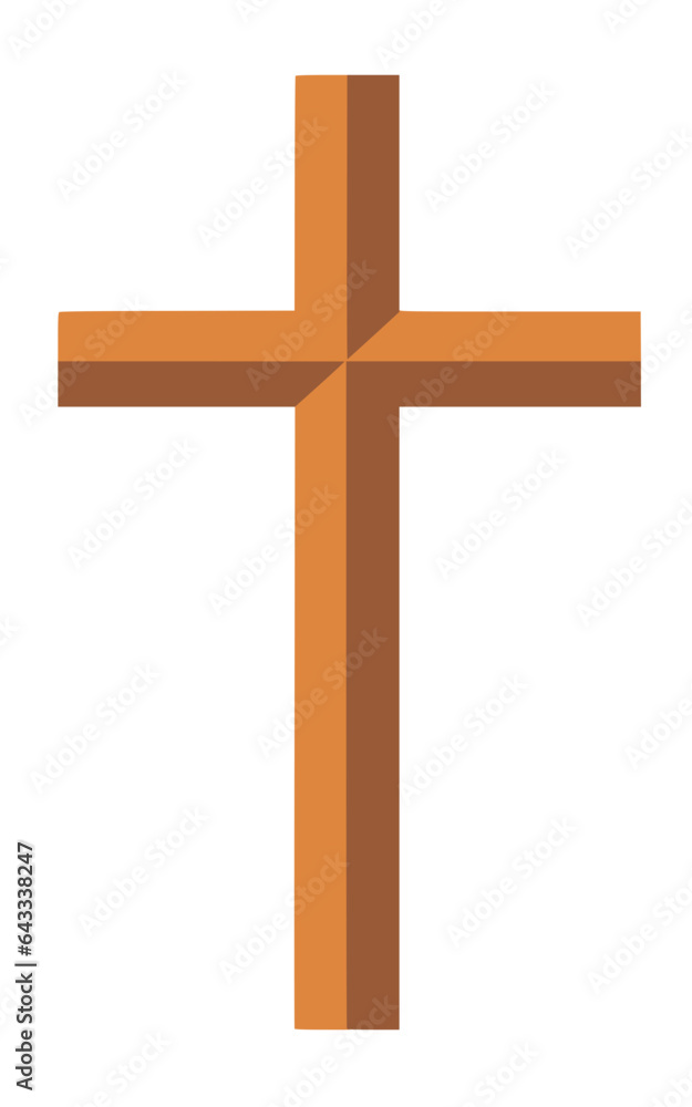 A golden cross in high and low tone accents