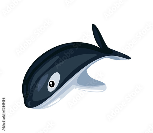cute whale cartoon icon on white backgroound