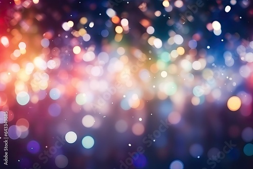 Abstract background with bokeh defocused multicolour lights