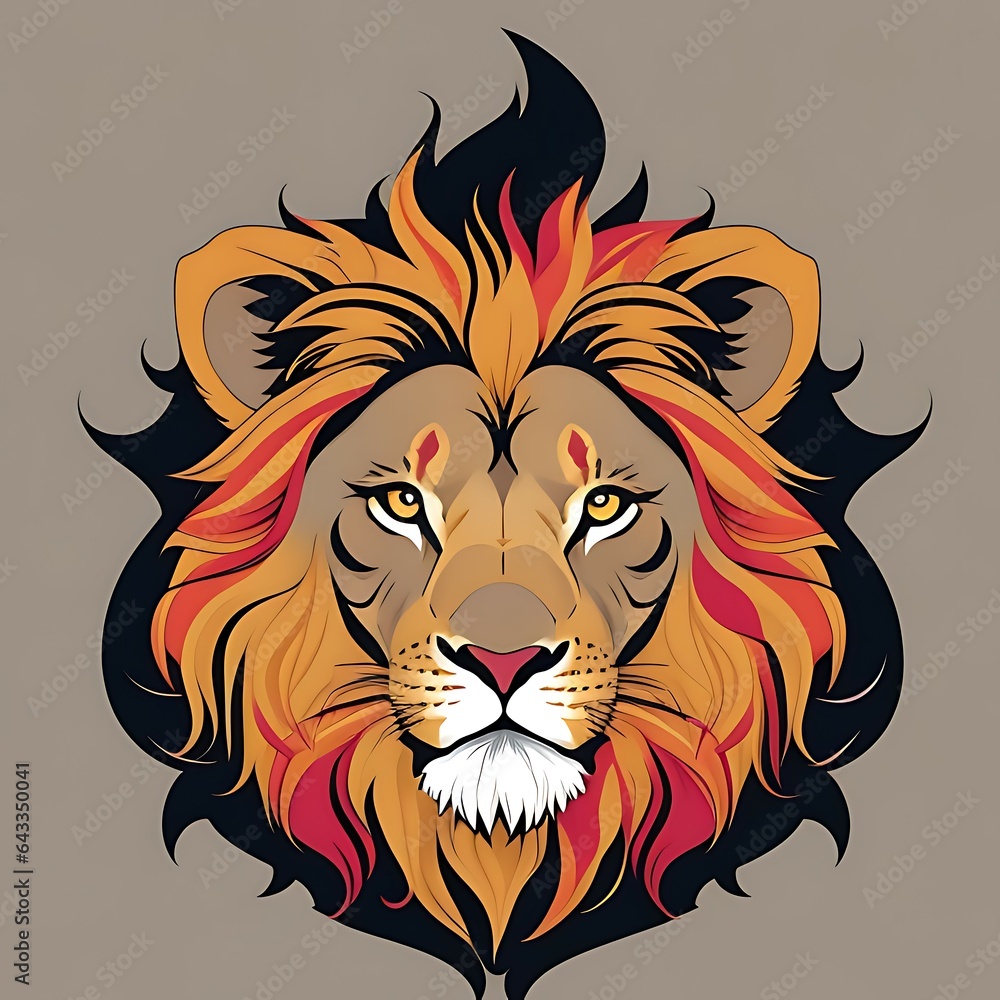 lion, animal, head, vector, illustration, cartoon, cat, wild, tattoo, tiger, face, mascot, mammal, safari, symbol, king, wildlife, predator, logo, jungle, animals, zoo, art, nature, silhouette