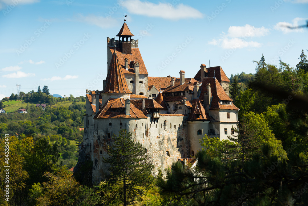 View of medieval Bran Castle commonly known as Dracula Castle, Romania