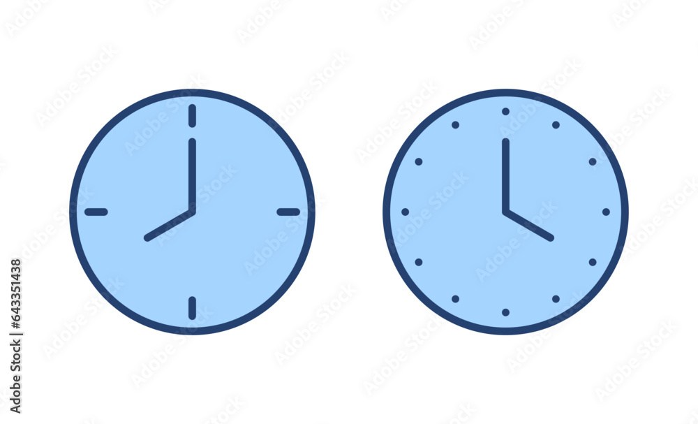 Clock icon vector. Time sign and symbol. watch icon Clock icon vector. Time sign and symbol. watch icon