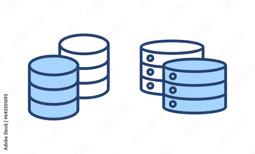 Database icon vector. database sign and symbol Database icon vector. database sign and symbol