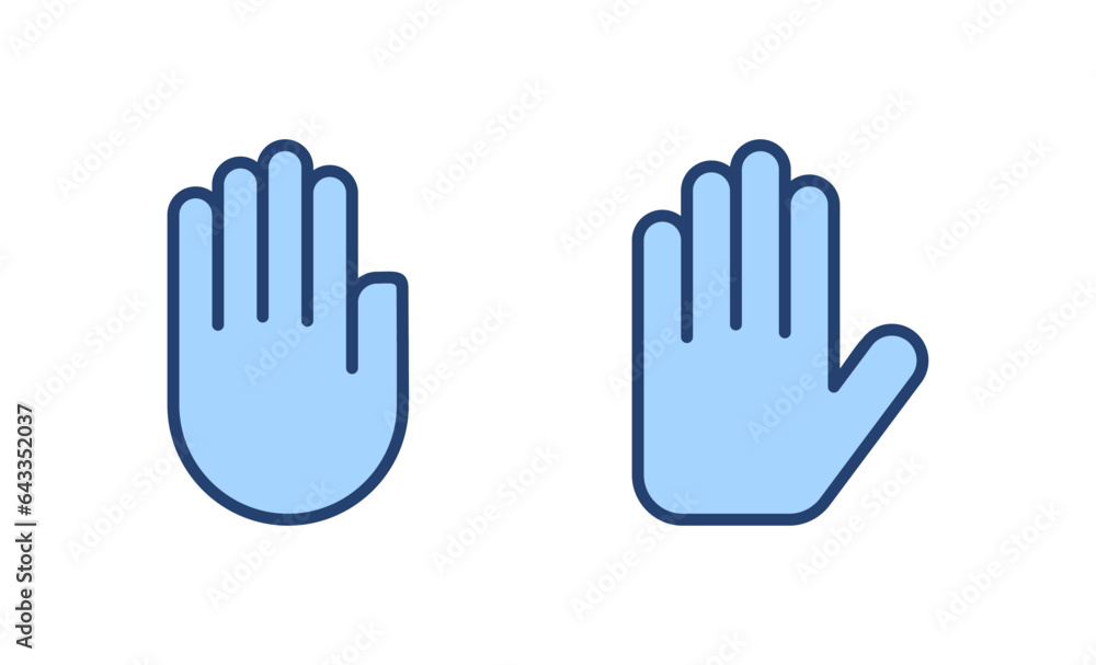 Hand icon vector. hand sign and symbol. palm Hand icon vector. hand sign and symbol. palm