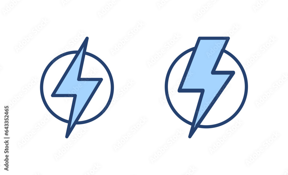 Lightning icon vector. electric sign and symbol. power icon. energy sign Lightning icon vector. electric sign and symbol. power icon. energy sign