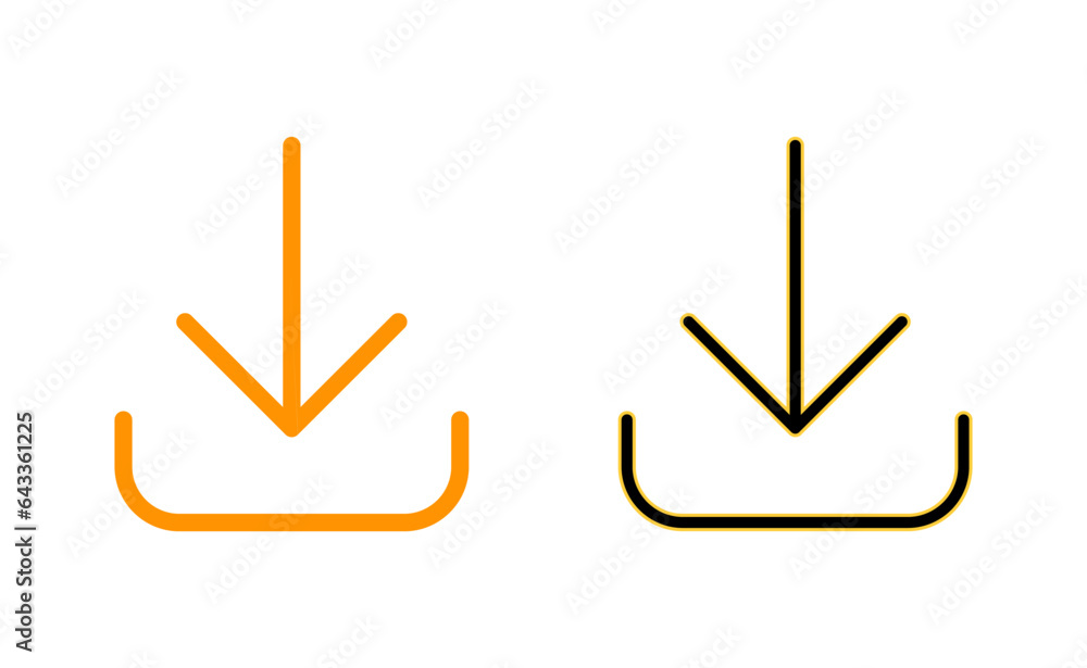 Download icon set for web and mobile app. Download sign and symbol Download icon set for web and mobile app. Download sign and symbol
