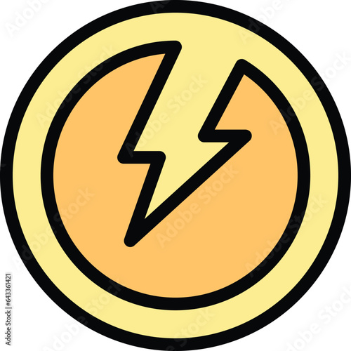 Free energy icon outline vector. Hotel facility. Modern resource color flat