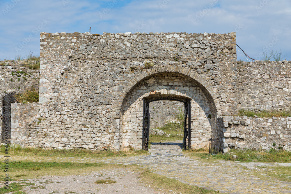 Medieval Rosafa Fortress Entrance in Shkoder, Albania