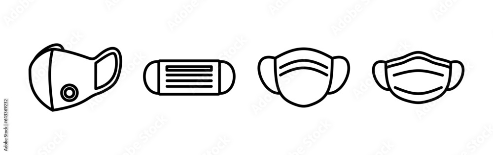 Face mask icon vector. medical Face Mask icon. Face mask icon vector. medical Face Mask icon.