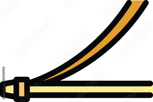 Seat belt icon outline vector. Car safety. Drive accident color flat
