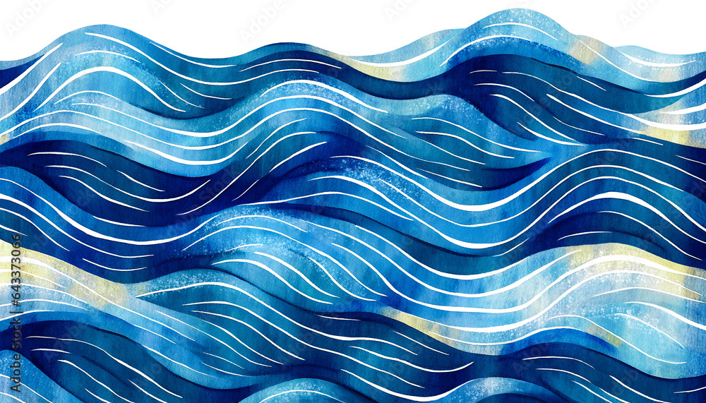 Transparent ocean water wave copy space for text. Isolated blue, teal ...