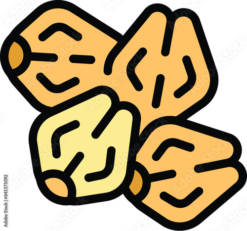 Nature buckwheat icon outline vector. Cereal plant. Field organic color flat
