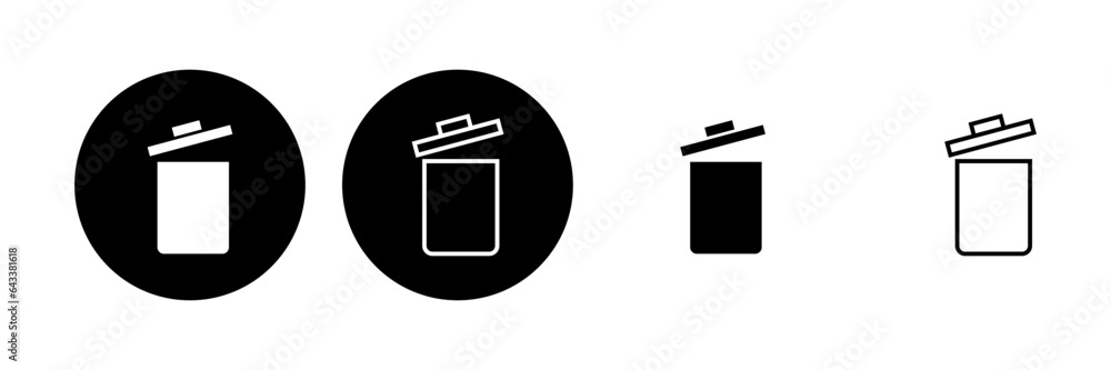 Trash icon set. trash can icon. delete icon vector. garbage Trash icon set. trash can icon. delete icon vector. garbage