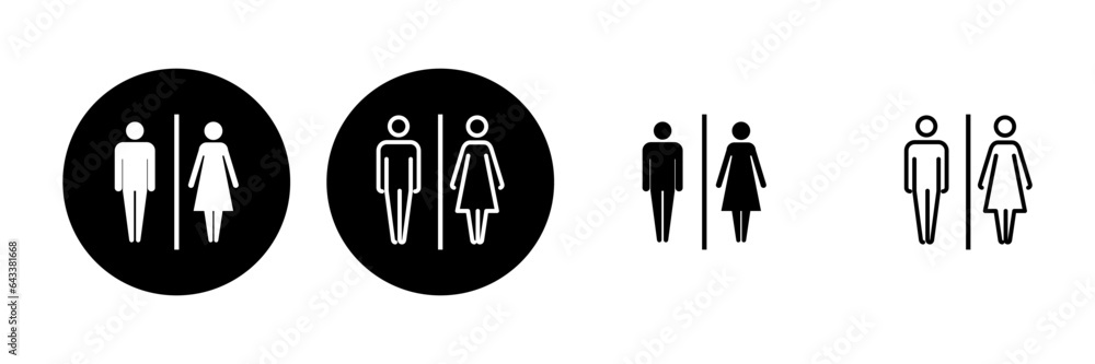 Toilet icon set. restrooms icon vector. bathroom sign. wc, lavatory Toilet icon set. restrooms icon vector. bathroom sign. wc, lavatory