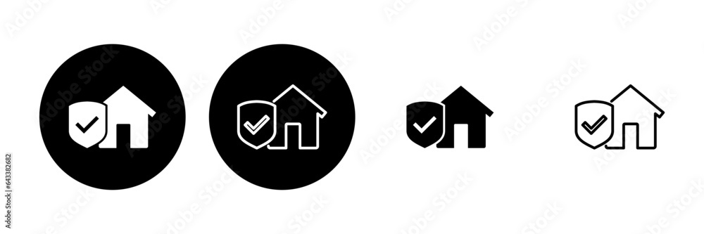 Obraz premium House insurance icon set. house protection icon.