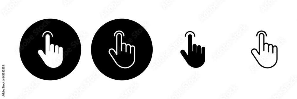 Hand cursor icon set. cursor icon vector. hand cursor icon click Hand cursor icon set. cursor icon vector. hand cursor icon click