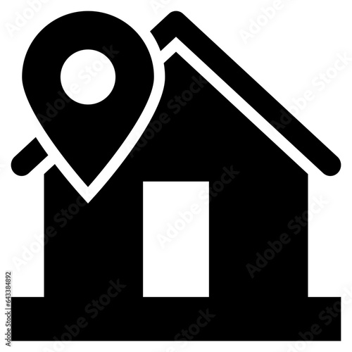 home gps address delivery services solid glyph