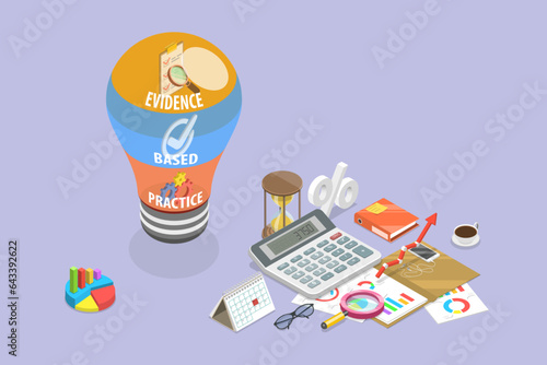 3D Isometric Flat Vector Conceptual Illustration of EBP