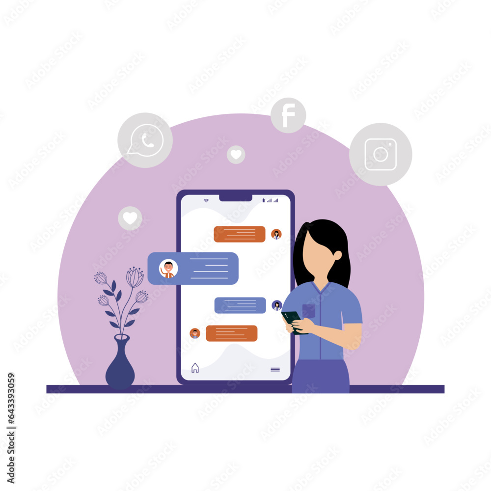 Mobile UI flat design illustration vector element Mobile UI flat design illustration vector element