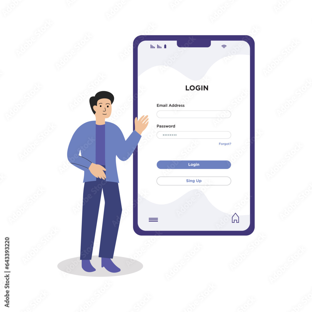 Mobile UI flat design illustration vector element Mobile UI flat design illustration vector element