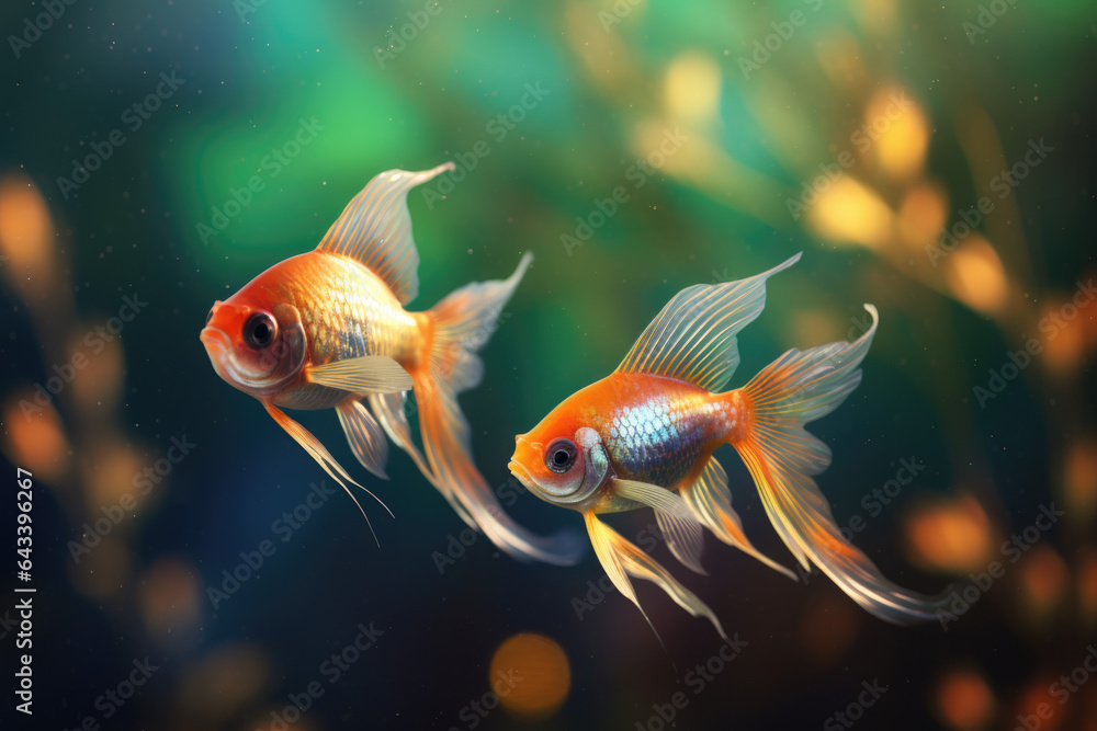Fishes underwater background