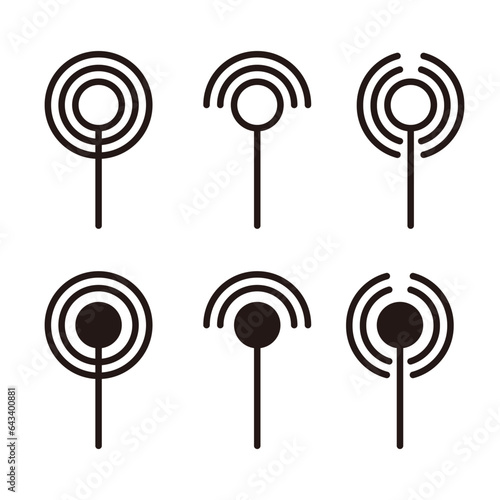 アンテナアイコンイラストセット