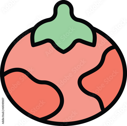 Defective ball icon outline vector. Control product. Safety electronic color flat