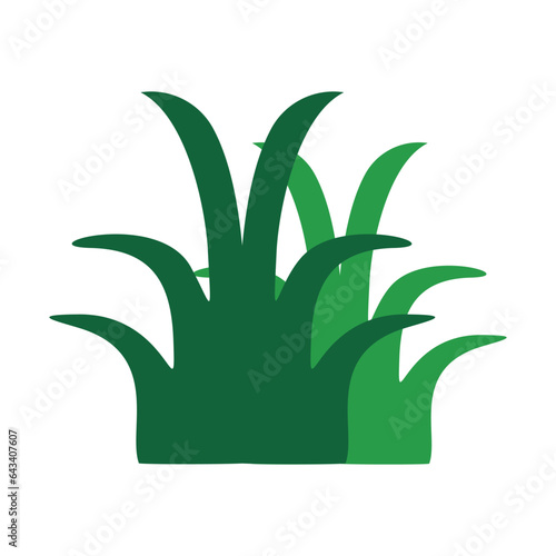 Leaf grass plant recolorable vector element