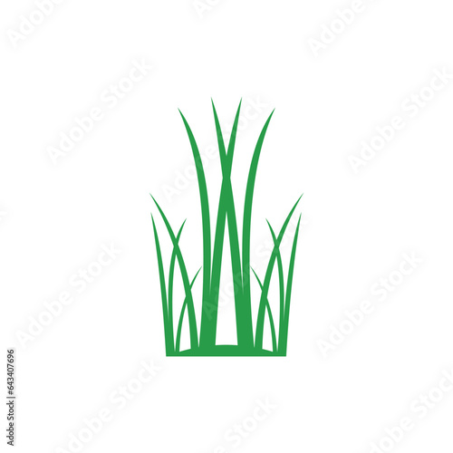 Leaf grass plant recolorable vector element