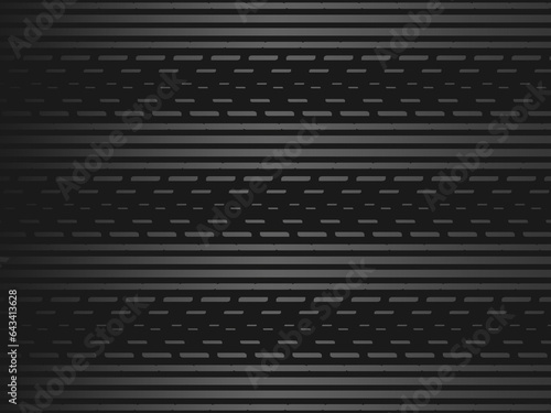 Black abstract geometric background. Modern shapes concept. Black metal texture steel background.