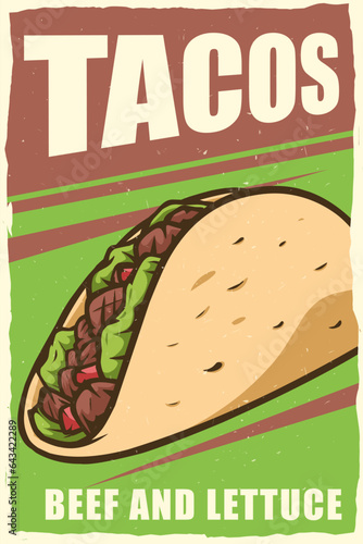 tacos poster design for print