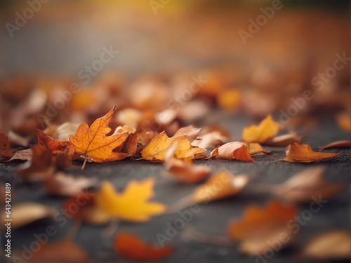 Falling Autumn Leaves. ai generative
