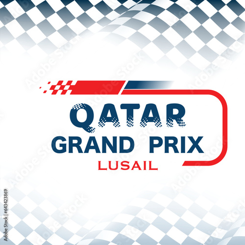 Qatar grand prix checkered background