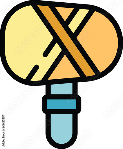 Paleo hammer icon outline vector. Paleo diet. Free food color flat