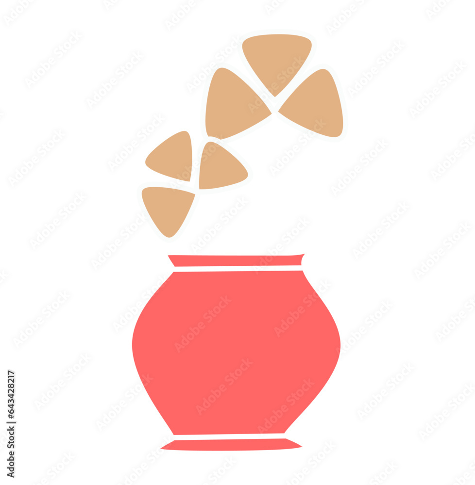 Modern pottery shape recolorable vector element