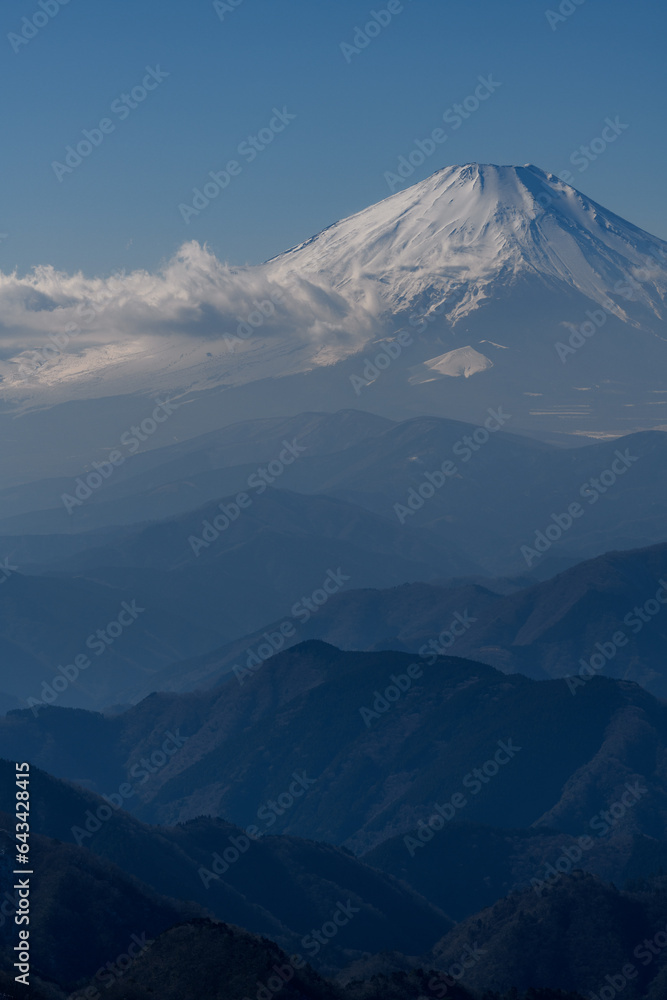 塔ノ岳山頂から見た富士山